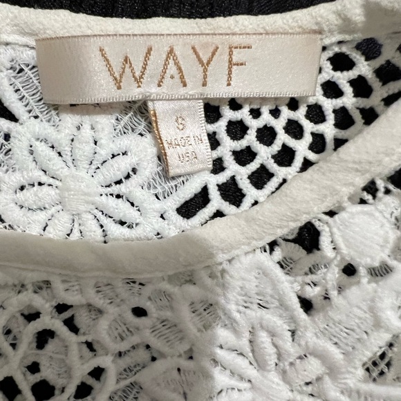 Wayf White Dress with Floral Lace Yoke - Picture 5 of 13